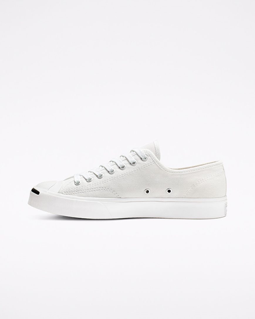 Men's Converse Jack Purcell Canvas Low Top Shoes White / Black | AU C98E4T